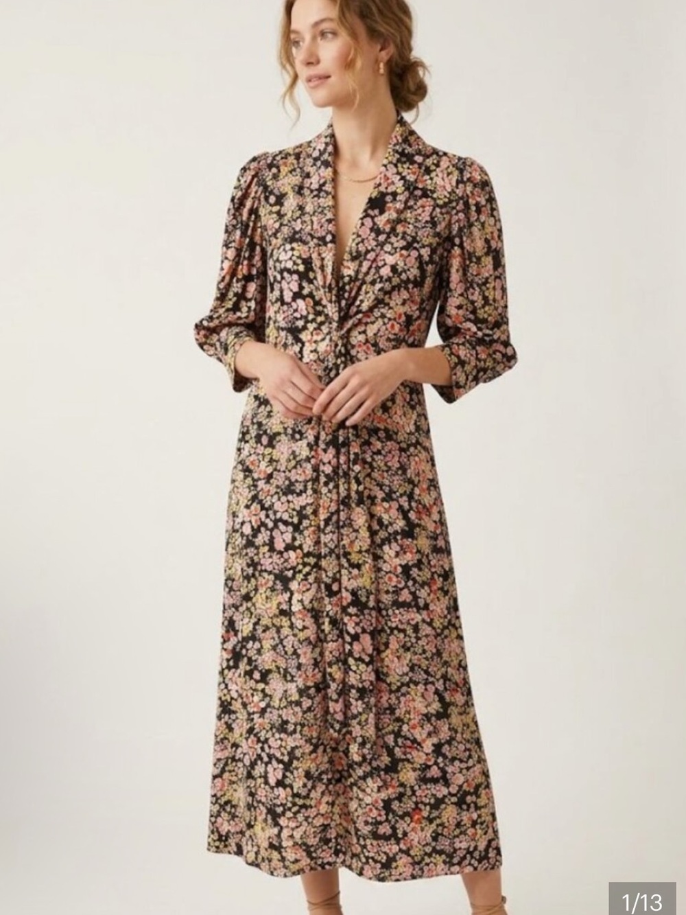 Zara floral silky dress - Picture 3 of 7